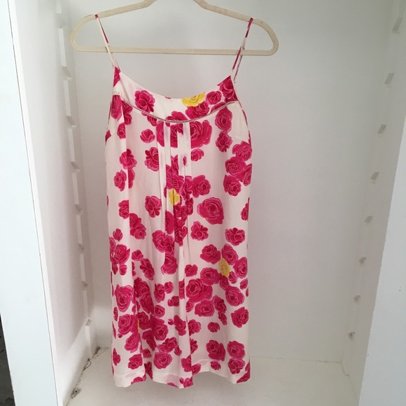 Anthro Floral Silk Dress | 8 - Picture 2 of 5